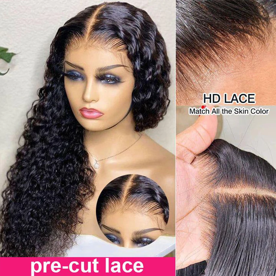 Glueless Wig Ready To Wear Water Wave Lace Front Wig For Women 13x4 Hd