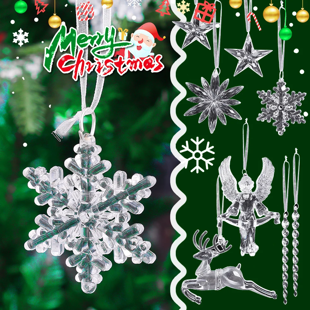 MyGiftHome Crystal Christmas Tree Ornaments Party Hanging Decor