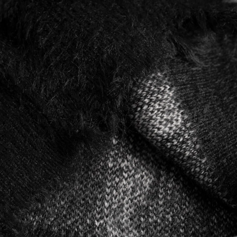 2024 Men Turtleneck Sweater Streetwear Distressed Knitted Sweater Ripped Hole Hip Hop Retro Pullover Harajuku Sweater Soft Black 6