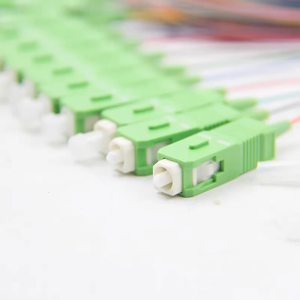 Fiber Optical Colorful Pigtail SC/APC 12 Colors 0.9mm Single Mode Fiber Pigtail 1.5M 12 Cores fiber optical pigtail