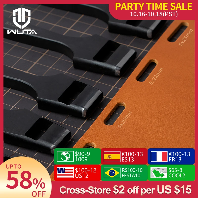 WUTALeatherBeltHolePuncherOvalHoleStrapWatchBandFlatPunches