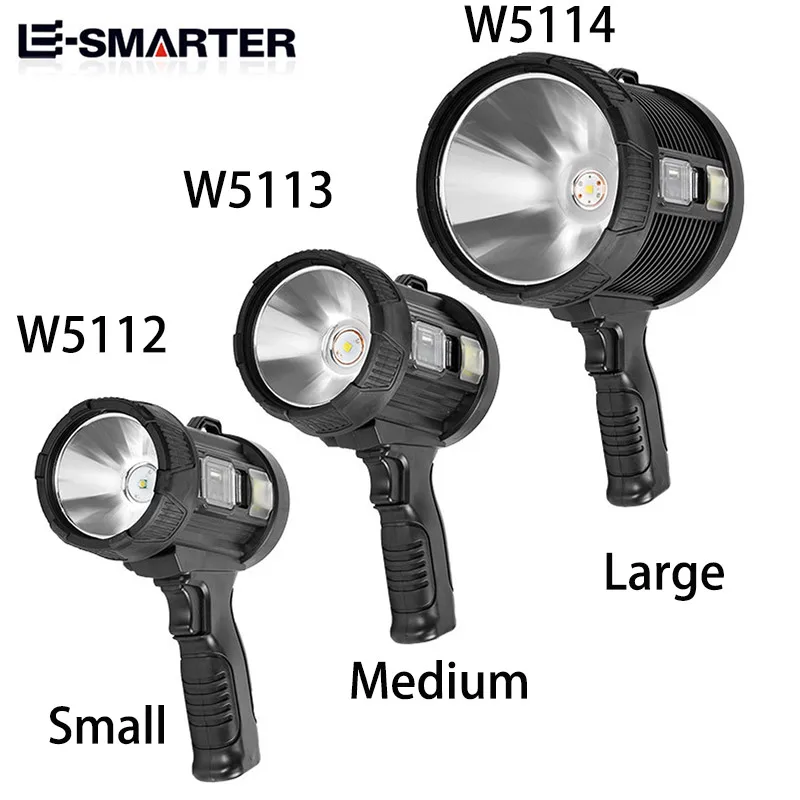 Rechargeable Spotlight 900000 Lumens Led Spot Lights Handheld Large Flashlight Super Bright Outdoor Solar Spotlights Searchlight