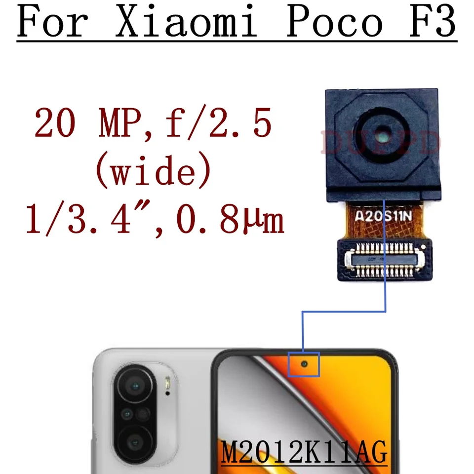 Front Rear Camera For Xiaomi Poco F3 M2012K11AG Frontal Selfie