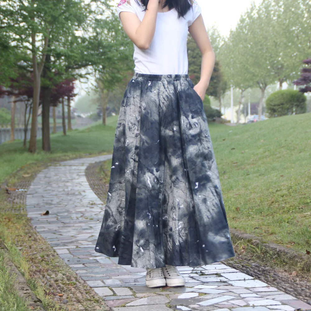 

Y2k Skirt Fashion Clothes Long Skirts Women Clothing Casual Vintage Elegant Summer Ethnic Style Cotton Linen Bohemian Streetwear