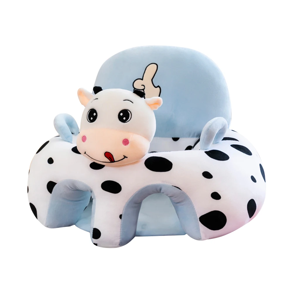 Baby Support Seat Cover Infant Cartoon Animal Plush Learning To Sit Sofa Skin Cushion Sofa Plush Pillow Toy Animal