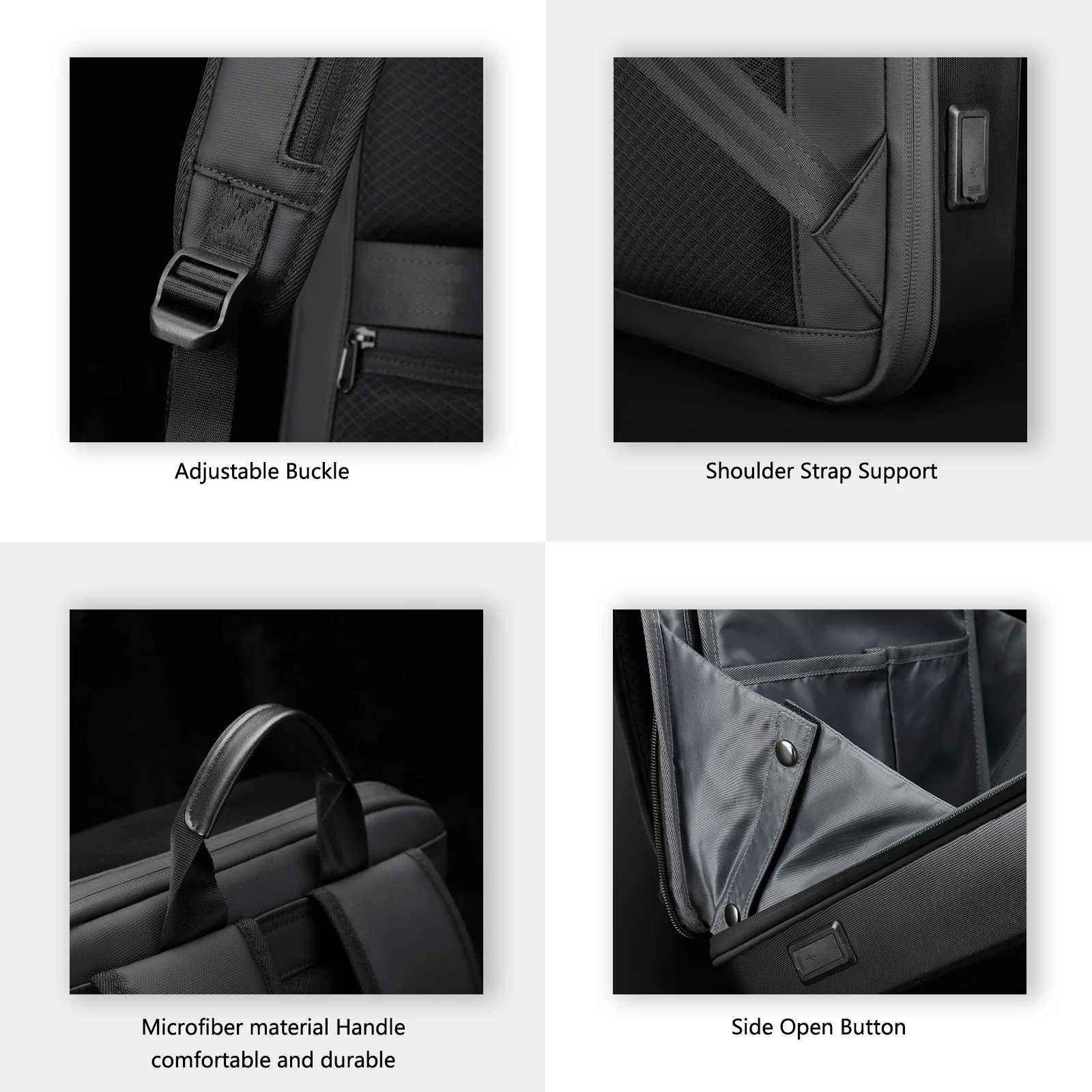 Laptop Backpack With USB Charging Expandable Travel Backpack fit for 16inch Anti-thef Waterproof hardshell case Business Bag