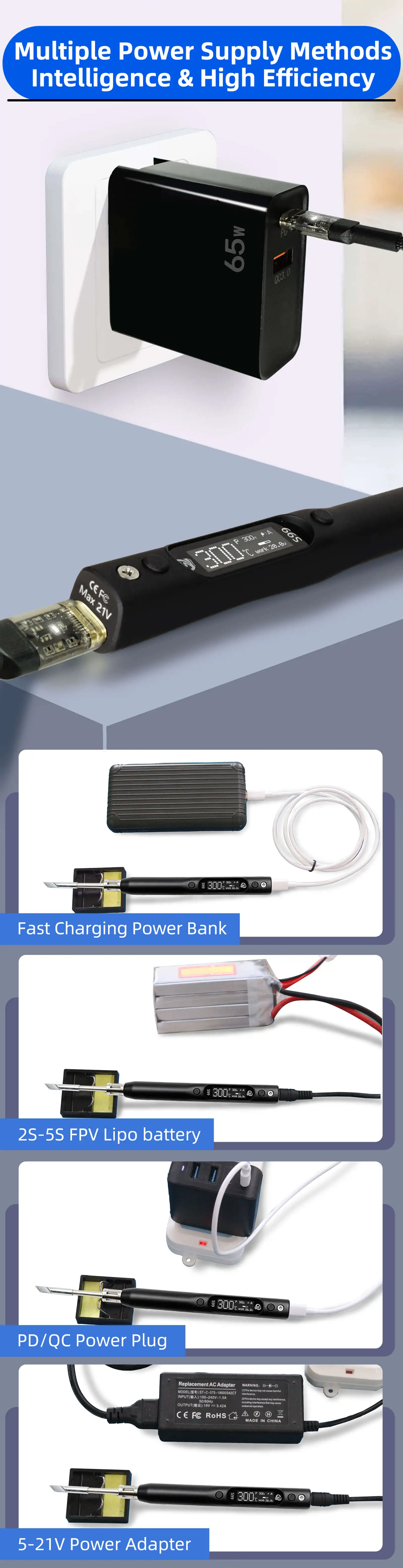 Sd637075073964f58b765c54452585084m SEQURE S99 Soldering Iron Compatible with JBC245 Tip Support PD|QC|DC|PPS Power Supply for Drone RC Model Welding Repair Tool