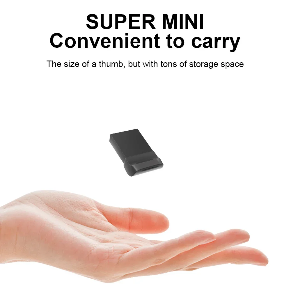 새로운 슈퍼 미니 블랙 USB 2.0 플래시 드라이브 64GB 비즈니스 메모리 스틱 32GB 16GB 펜드라이브 고속 방수 휴대용 8GB U 디스크