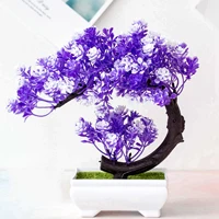 Crescent Style Bonsai Simulation Plant Thousand Layer Flower Bonsai Home Decoration Fake Floral Creative Gift Ornaments 6