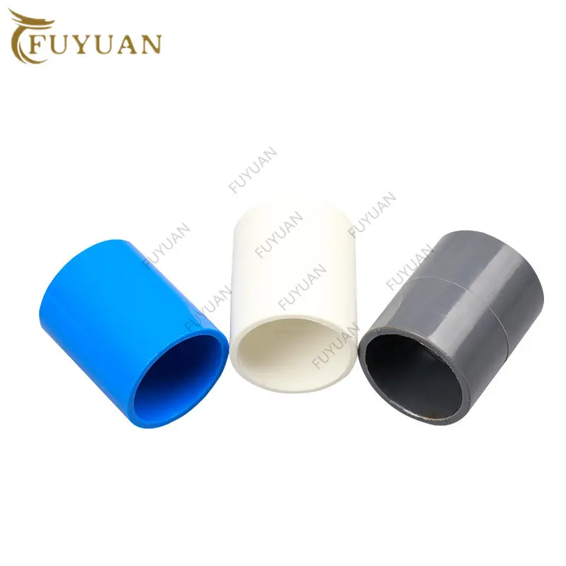 

PVC 20/25/32/40/50mm Water Supply Pipe Fittings Straight Connectors Plastic Joint Irrigation Water Parts DIY Adapter