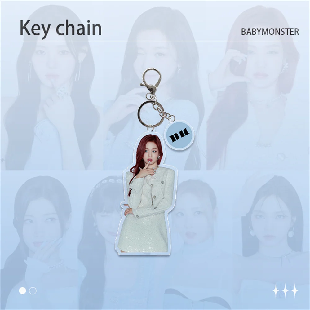 Kpop BABYMONSTER Keychain 2pcs/Set Album FOREVER Character Acrylic
