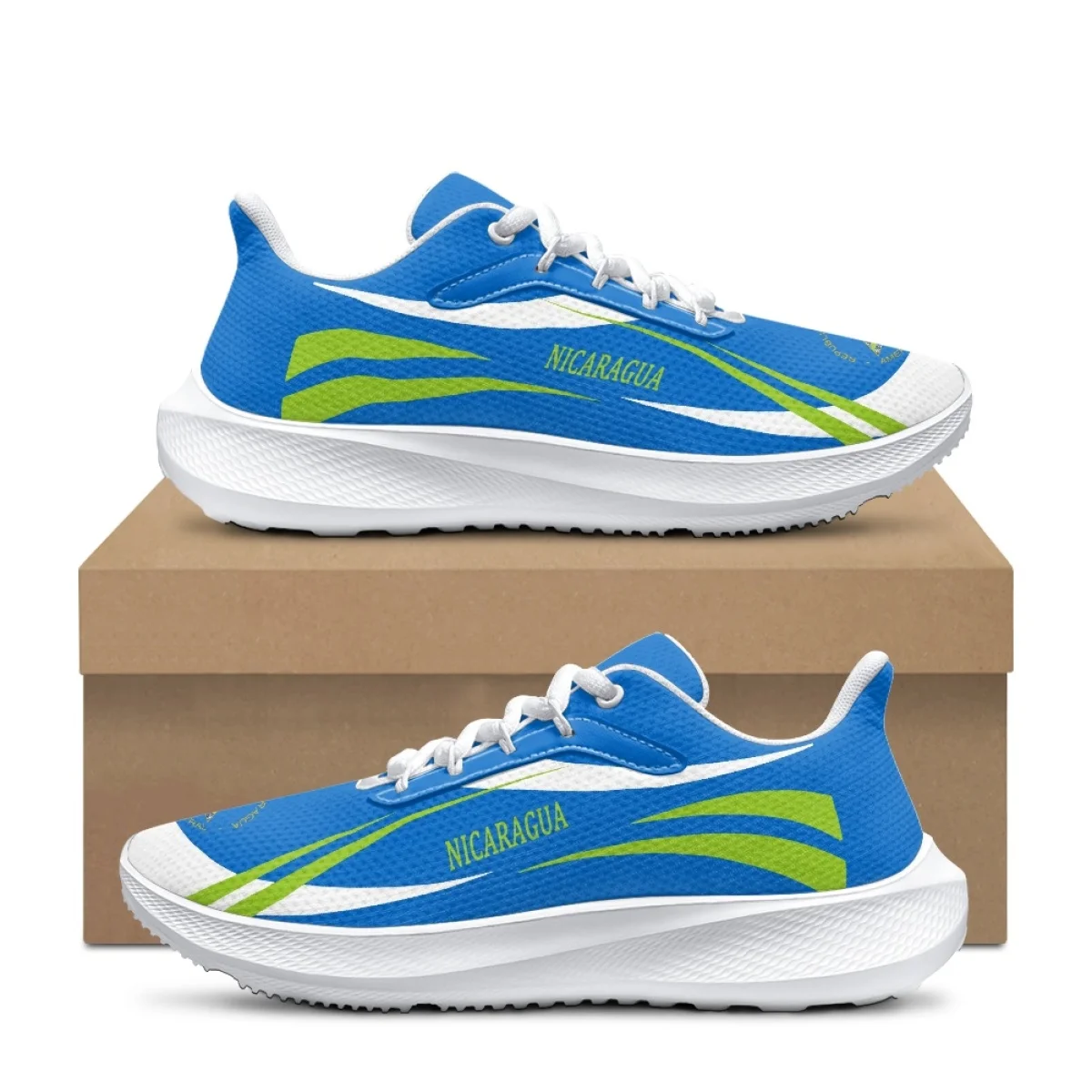 Nicaragua Print Shoes For Women Shock Absorption Wear-Resistant Walking Shoes Footwear Drop Shipping Teenage Gym Sneakers Gift