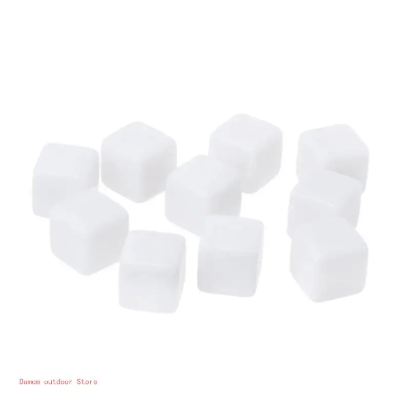 Blank Acrylic 14mm 6 Sides for Party Family DIY Games Kids Printing 10 Pieces Game Dice Dice Set Acrylic Dice