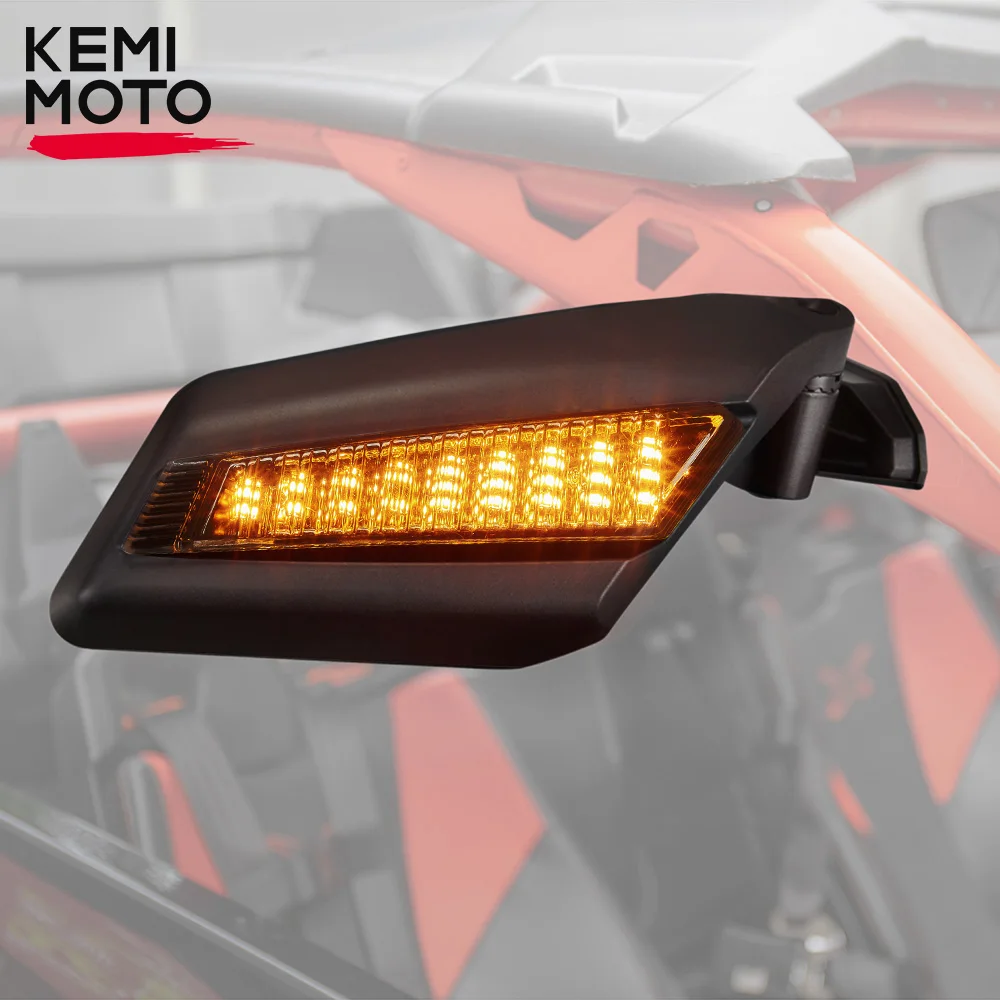 KEMIMOTOX3UTVRearviewMirrorwLEDLightforCanamMaverickX3