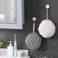 Quick Dry Soft Absorbent Microfiber Towels Hand Towels Kitchen Bathroom Hand Towel Ball with Hanging Loops Cleaning Cloth 2