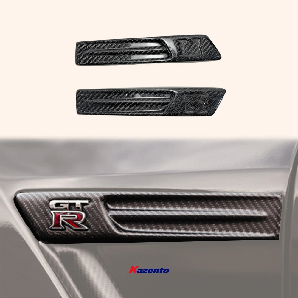 

For 2008-2016 Nissan GTR R35 Front Fender OE Vents Emblem Trim Panel Pair