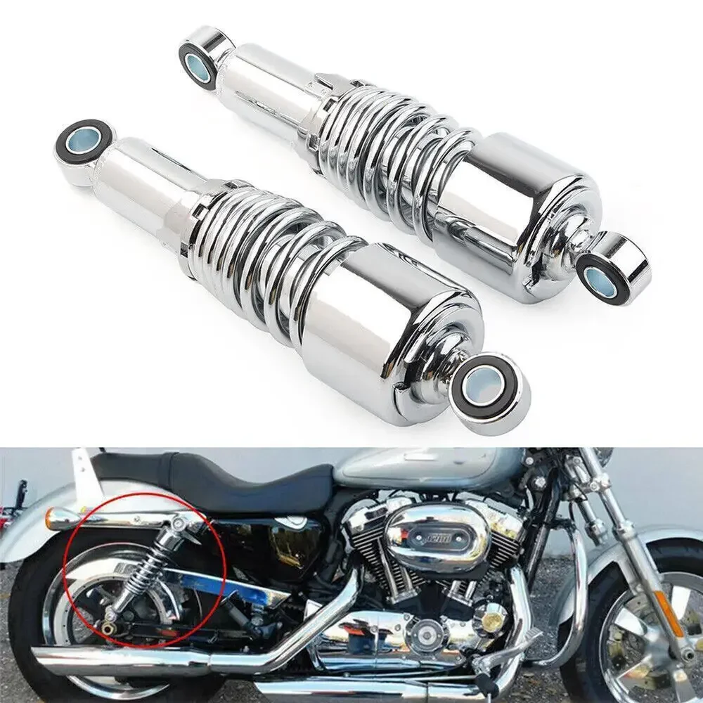 

1Pair 267mm Chrome Motorcycle Rear Shock Absorbers Suspension For Harley Touring Road King Accessories Equipments Modified Parts