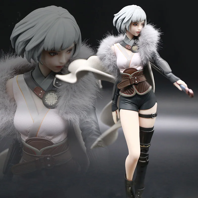 

New In Stock 24.5cm 1/7 Ling Cage Bai Yuekui Doll Toys with Fur Collar Soft Figure Body Model for Fans Holiday Gifts Collectible
