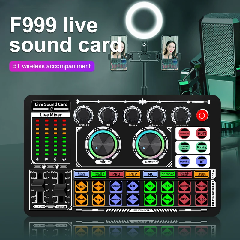  KILOGOGRAPH Sound Board F999 Plus - Audio Mixer with