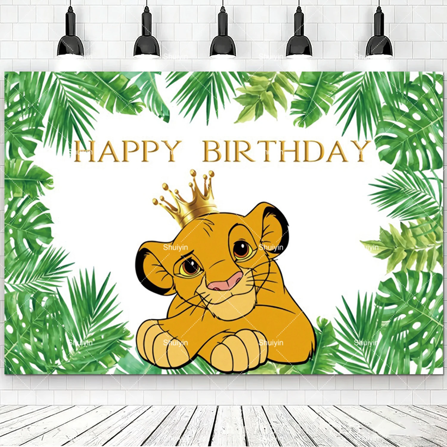Lion King Cartoon Party Decoration Banner for Children's Birthday & Baby Baptism