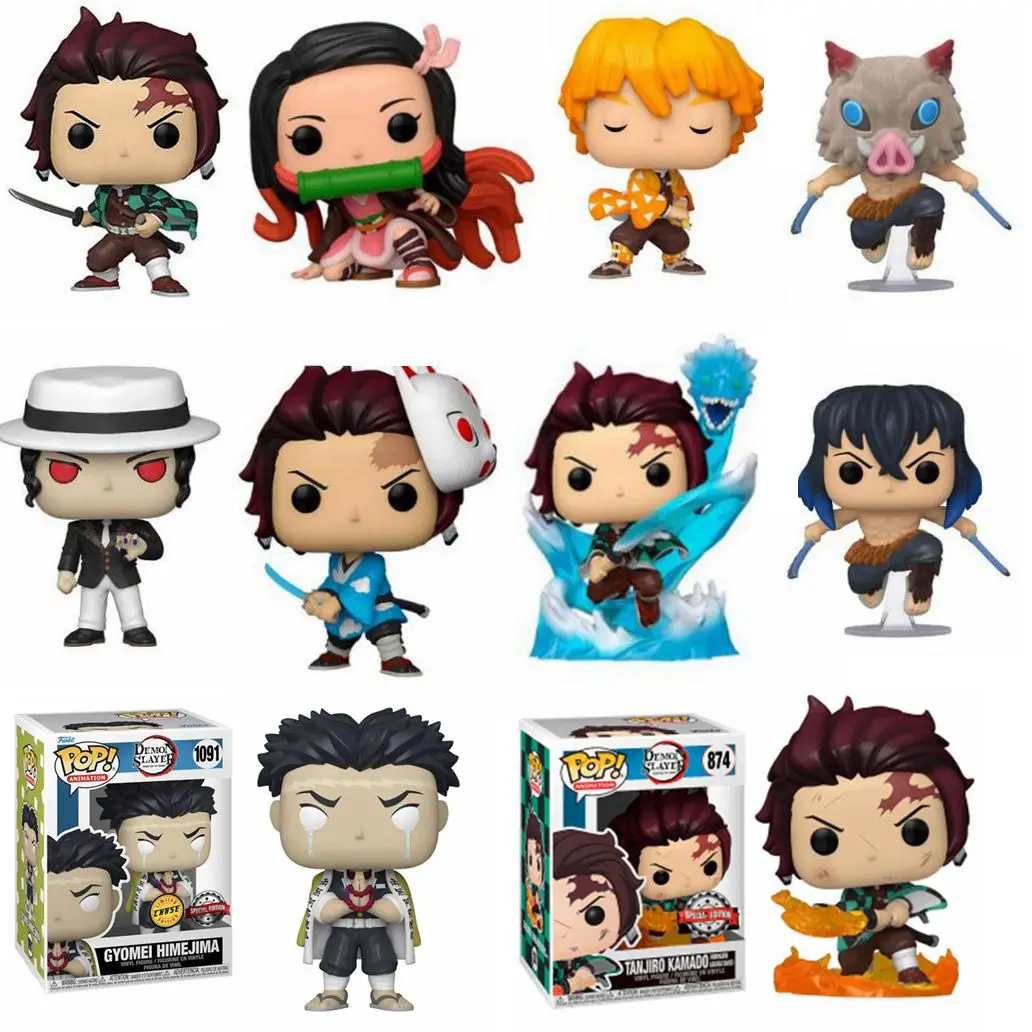 thumbnail image 2 of FUNKO POP Japón Anime Demon Slayer HASHIBIRA 1057 # HIMEJIMA 1091 # NEZUKO 883 # KAMADO 873 # 868 # juguete de acción figuras en miniatura de juguete, 2 of 5