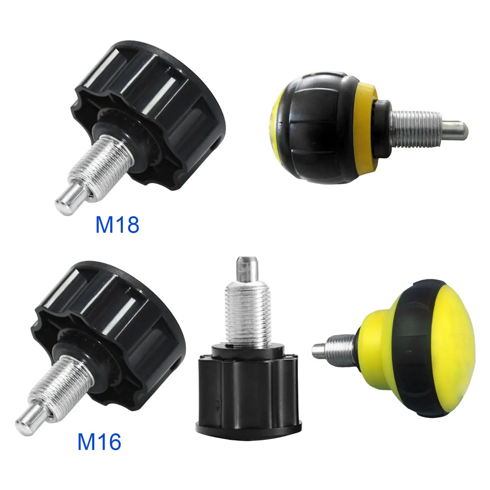 thumbnail image 2 of Uxcell M16 Pull Pin Spring Knob Replacement Parts For Home Fitness Height Adjustment Screws Equipment 2 of 13
