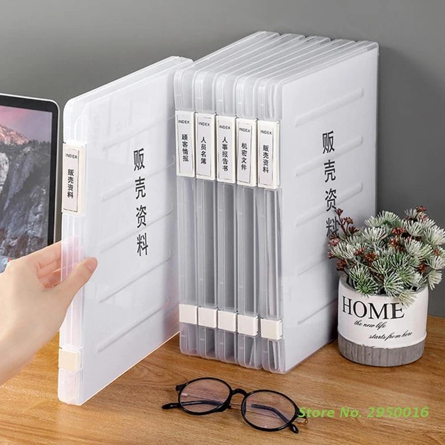 A4 File Box Clear Document Storage Case Portable Project Case A4 Paper  Organizer for School Office Travel Storage Box - AliExpress