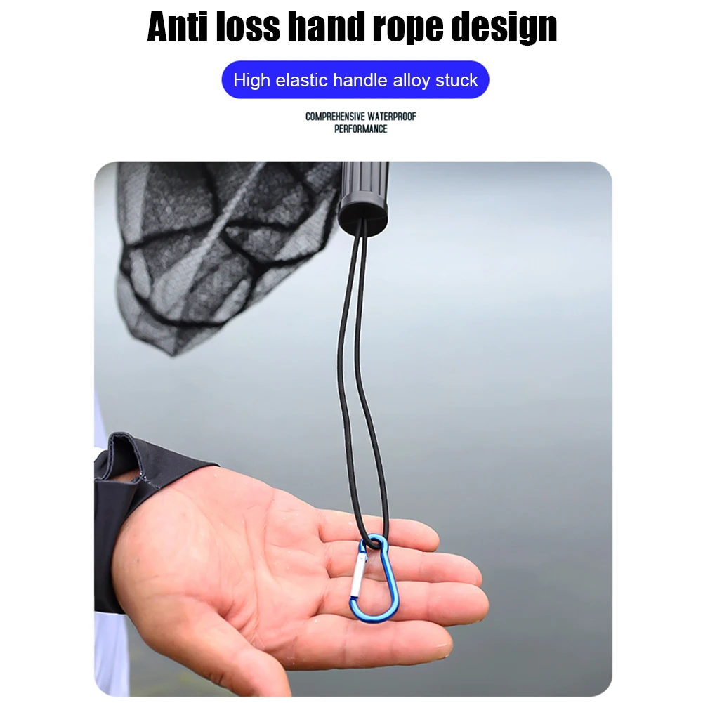 50cm Fishing Landing Net Aluminum Alloy Fishing Hand Net Portable Collapsible Retractable Fishing Net Foldable Fishing Tools