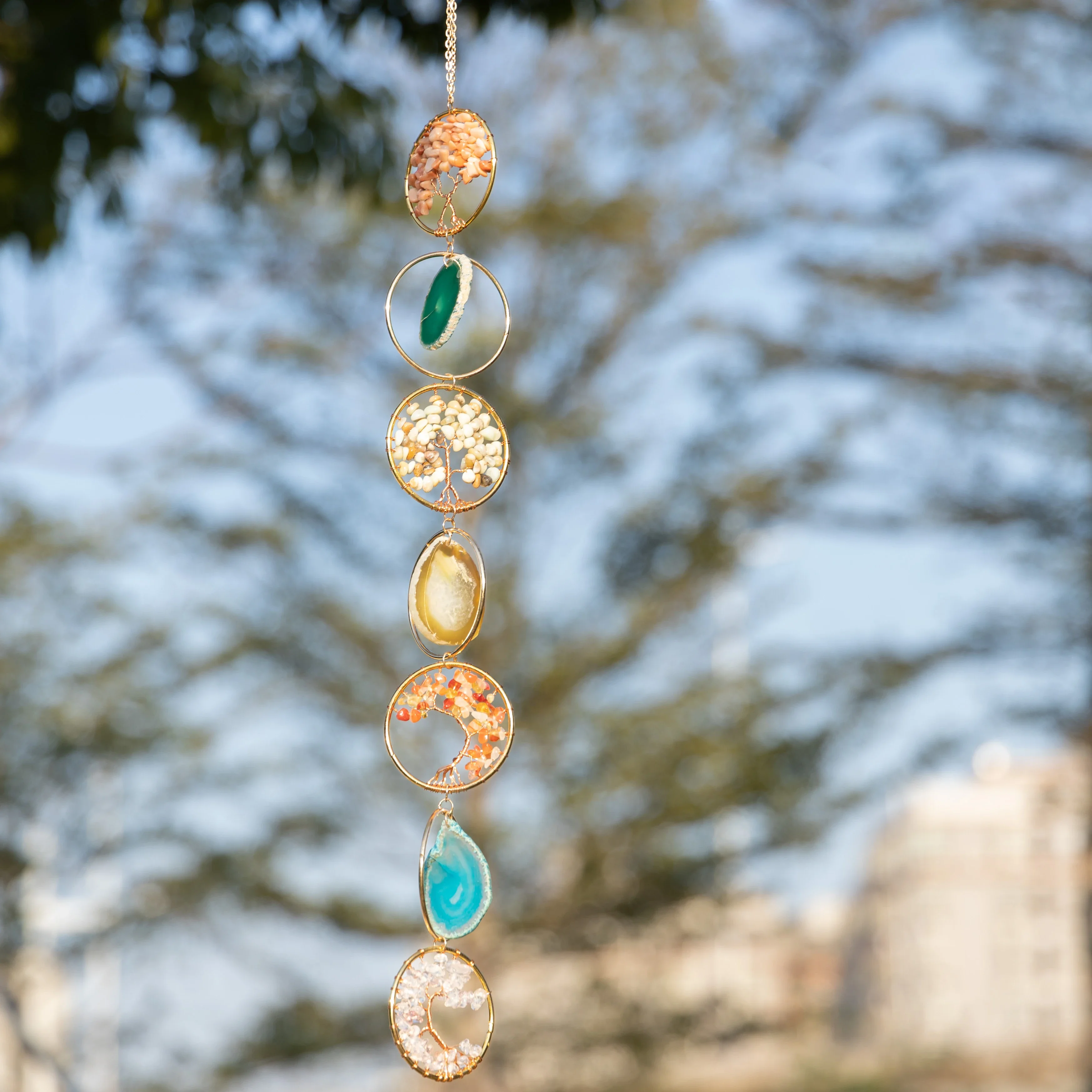 Dream Catcher Crystal Style Kid Decoration Wind Chimes Dream Catcher Rainbow Wind Chimes Car Hanging Garden Decoration Gift