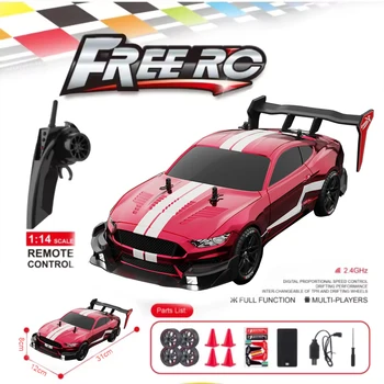RTR MUSTANG 2.4G Drift Car 1:14 4WD Electric Remote Control Cars High Speed Racing Car RC Racing Car Toys for Children 1