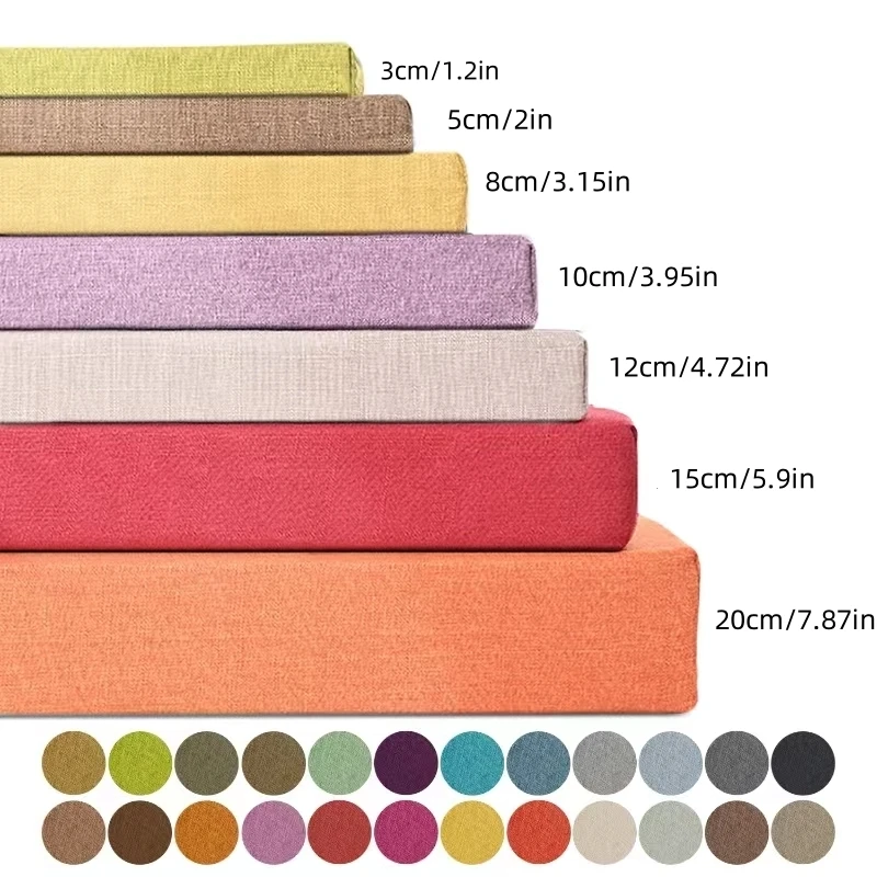 Cuscino Da Panca Personalizzato 50D Cuscino Per Divano In Spugna Ad Alta Densità Cuscino Per Sedia In Legno Cuscino Da Giardino Lounge Bay Window Seat