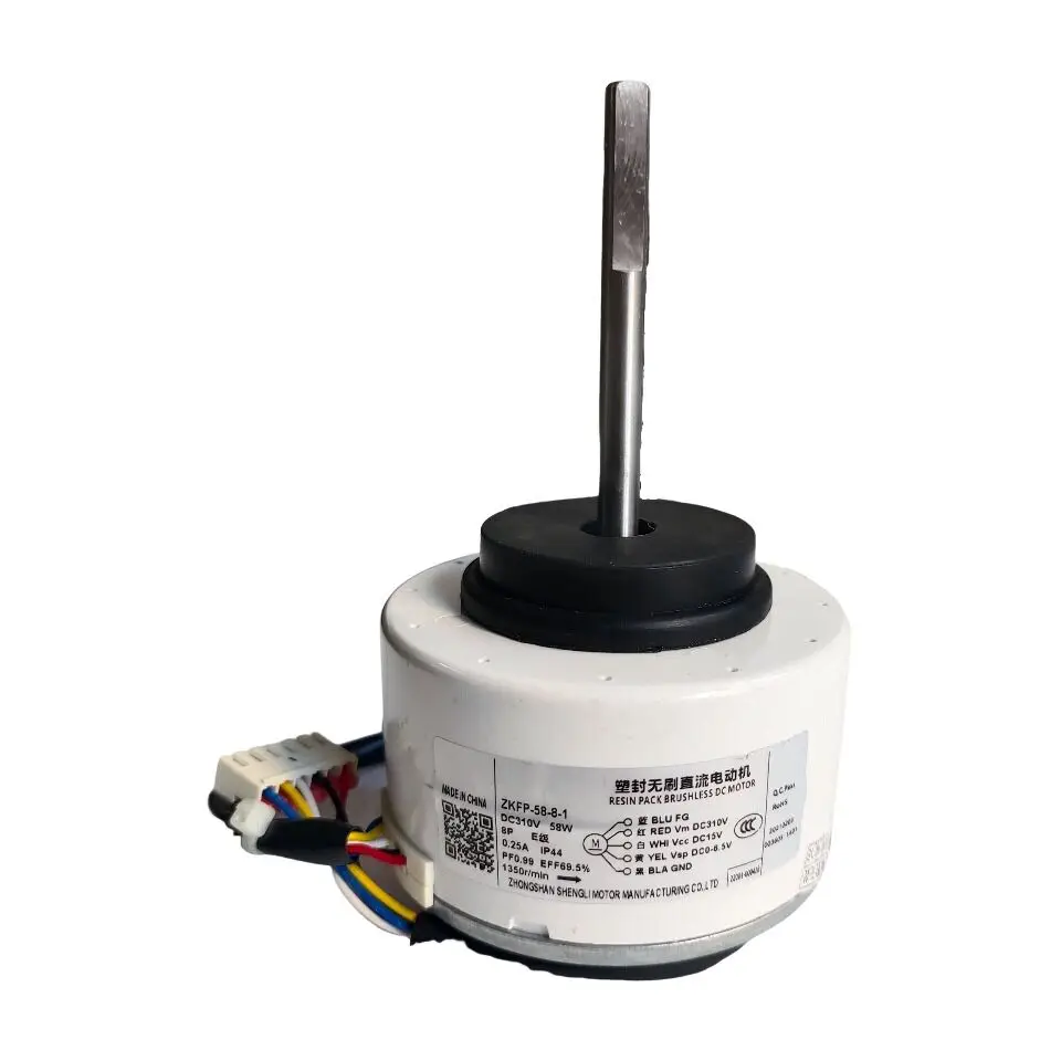 Replacement Fan Motor ZKFP-58-8-1 For Midea AC Indoor Unit - 58W, 1350r/min, Direct Fit AC Repair Part