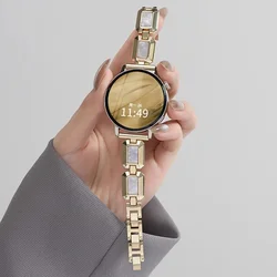 Elegant 20mm Resin & Metal Chain Links Watch Band Strap - 20mm Universal strap (Gold)