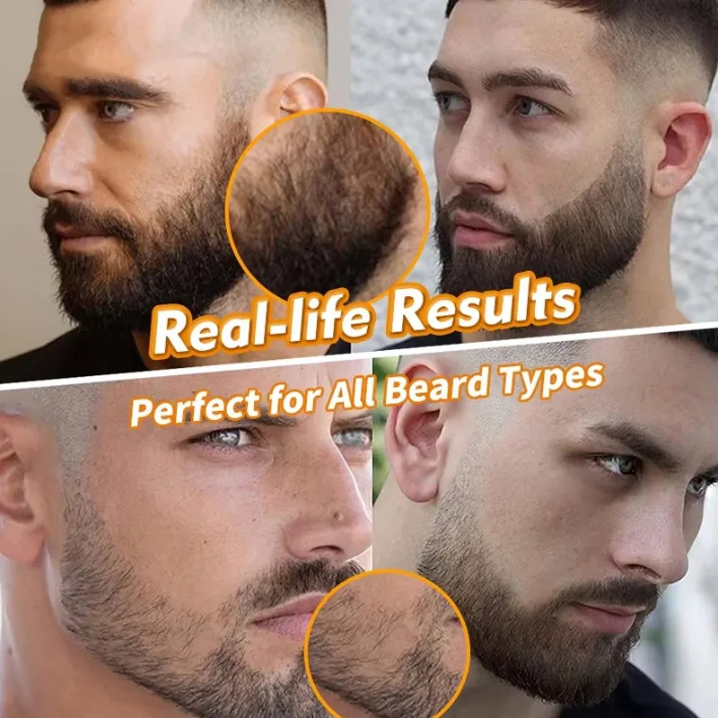 Waterproof Beard Pen Filler Men Moustache Coloring Pen Beard Coloring Filling Enhancer Black Fiber Hair Stuffing Tool
