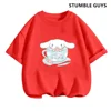 Kids Cinnamoroll Tshirt Summer Hello Kitty Kids Cartoon Casual Short-sleeved T-shirt Set Baby Boy Clothing Girls Clothing 6