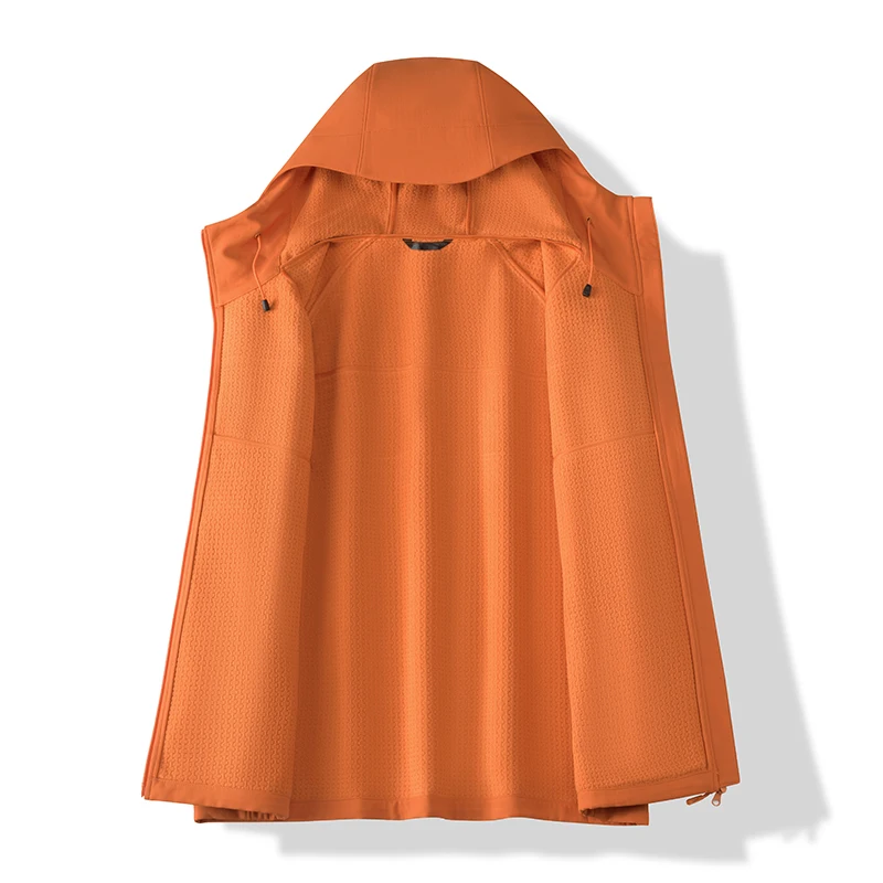 2025 New Military Shark Skin Soft Shell Jacket Men, Tactical Windproof Waterproof Hooded Bomber Coat for Outdoor Combat Hiking