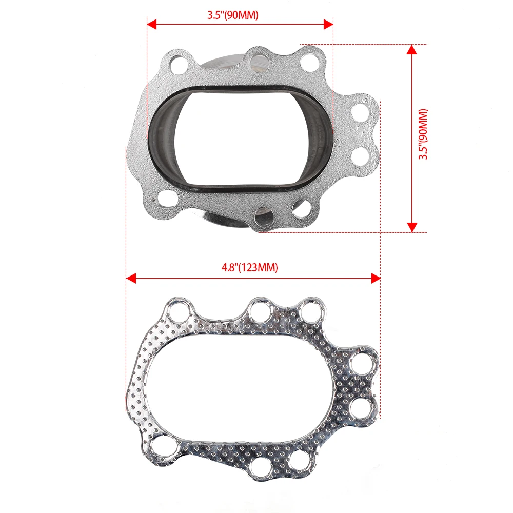 RASTP-Turbo Adaptor Flange For T25 T28 Gt25 Gt28 8 Bolt 3inch 76mm V Band Turbine Outlet Downpipe Flange RS-BOV086