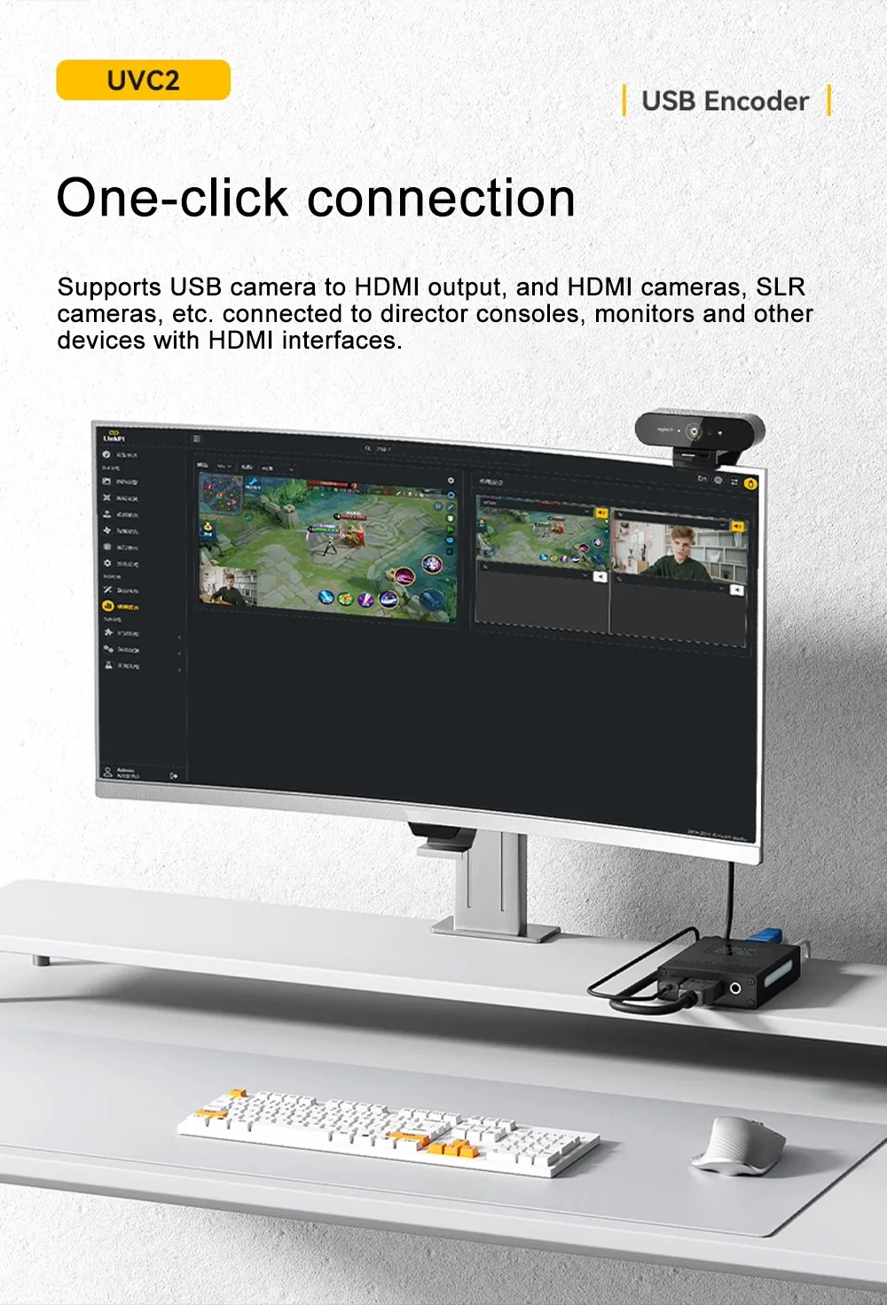 Link Pi UVC2 2-way USB Encoder/Decoder 4K30fps NDI/ SRT H.265 Encoding UVC To HD
