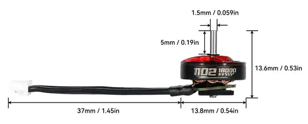 1102 18000kv para 75mm quadro meteor75 hd