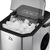 Machine à glaçons 120W 9 glaçons en 6 minutes, 26lb/24h, autonettoyante, machine à glaçons avec pelle à glace et panier pour fête, bureau 4