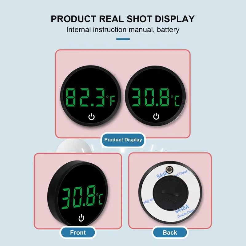 Digital Aquarium Thermometers with Led Hd Display for Aquariums Glass Containers