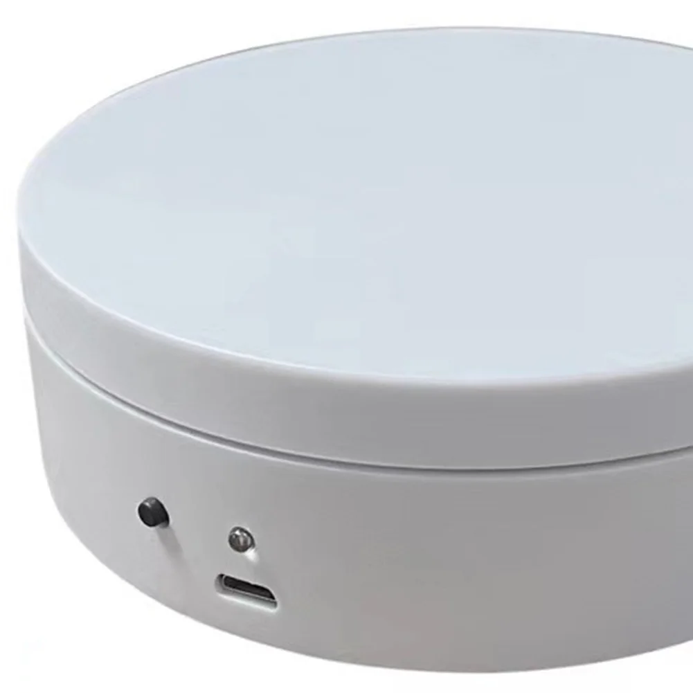 360 Degree Rotating Automatic Revolving Platform USB Charging/Battery Operated Photography Show Holder for Model Cake 3D Images