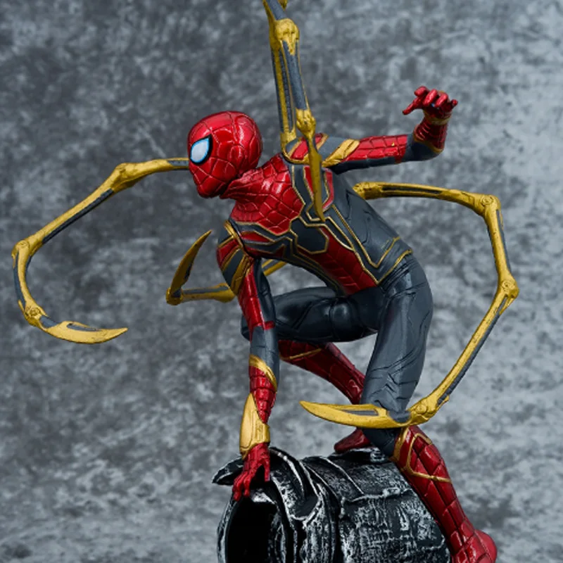 Iron-Spider Action Figure with Metal Spider Legs - Superhero Collectible Toy for Birthday Gift or Home Desk Decoration
