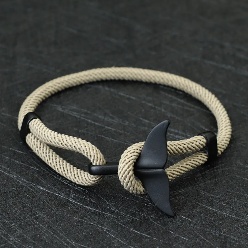 Adjustable Sea Animal Tail Bracelet for Men Beach Surf