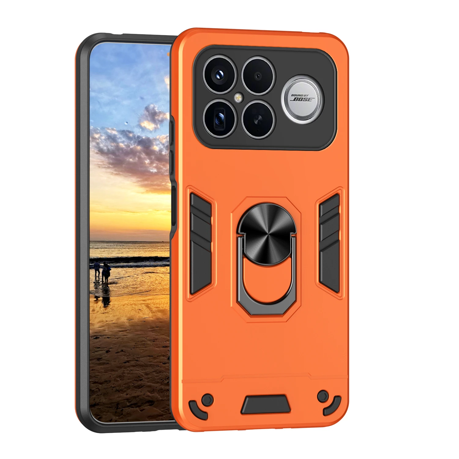 Military-Grade Protective Case with Ring Holder and Magnetic Mount Capability