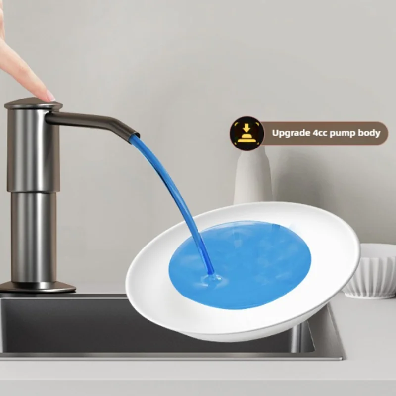 Kitchen Sink Soap Dispenser Extension Tube Detergent Pusher Hand Push Extension Tube Dishwashing Liquid Pusher Organizer Stand