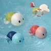 Baby Bath Toys Children Bathing Cute Swimming Turtle Water Playing Toy Clockwork Car Cartoon Vehicle Baby Bath Toy for Kids Gift 2