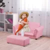 Kids Sofa Set with Footstool for Toddlers and Babies, Pink 2