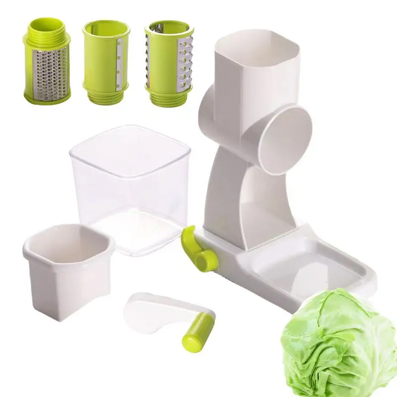 

Vegetable Slicer Drum Cutters Replaceable Safe Cheese Grater Suction Cup Locking Food Shredder Slicer For Potatoes Cheese