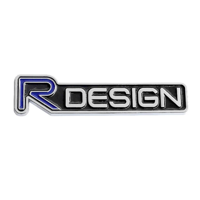 R Design Car Sticker 3D Badge Front Grill Rear Trunk Logo Emblem